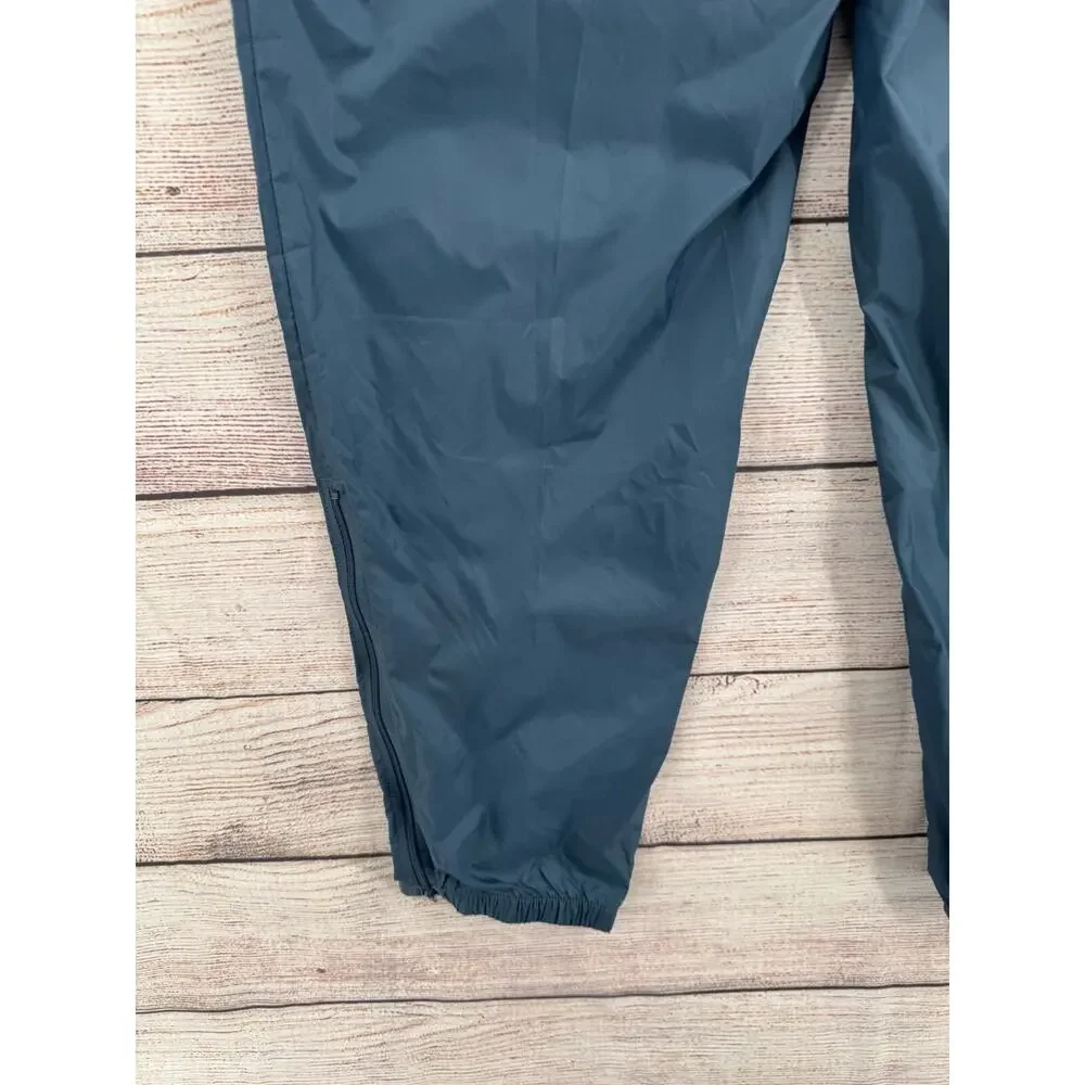 Vintage 90's Nike Rain‎ Pants Men's Size Medium Blue Nylon Elastic Waist